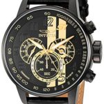 Invicta Men's Rally Analog Display Japanese Quartz Black Watch
