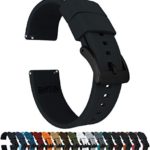 Barton Elite Silicone Quick Release Watch Bands – Black Buckle, Multiple Widths