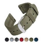 Archer Watch Straps Seat Belt Nylon Quick Release Watch Bands (Olive, 22mm)