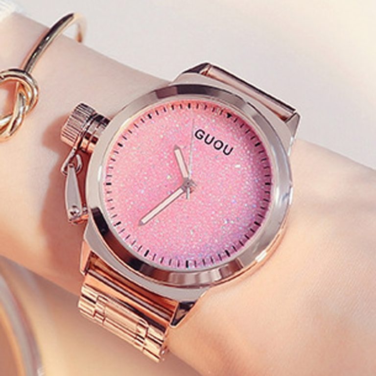 GUOU Rose Gold Ladies Watch Fashion Women's Watches Stainless Steel Wrist Watches For Women Clock Women relogio feminino saat 2 GUOU Rose Gold Ladies Watch Fashion Women's Watches Stainless Steel