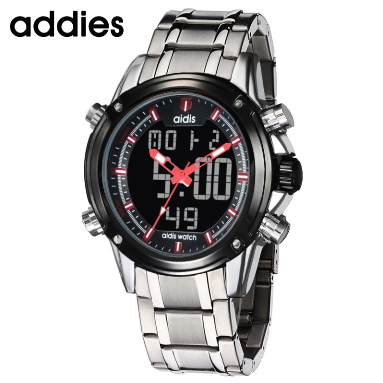 Top Luxury Brand Men Steel Strap Watches Men's Quartz Analog LED Clock