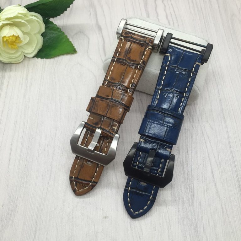 Smart watchband 24mm Quality Genuine Leather Watch band