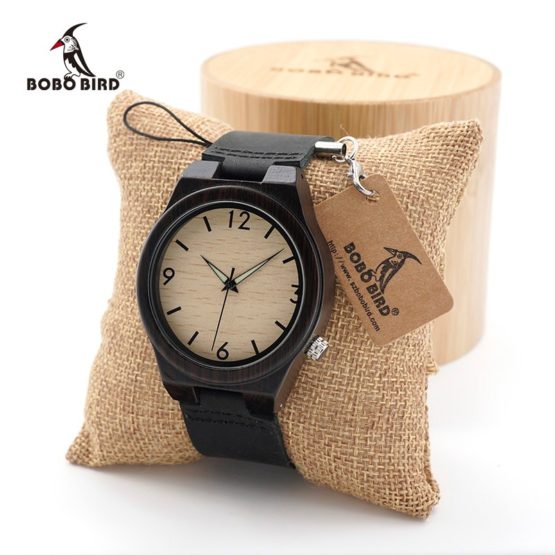 BOBO BIRD Men's Wood Bamboo Wristwatch Simple Unique Design Men