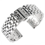 20mm 22mm 24mm Solid Stainless Steel Watch Band Strap Hidden Clasp