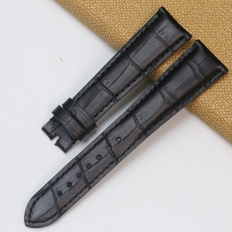 Pesno 20mm Calf Skin Top Layer Leather Watchstrap Black Dark Brown Dark Blue