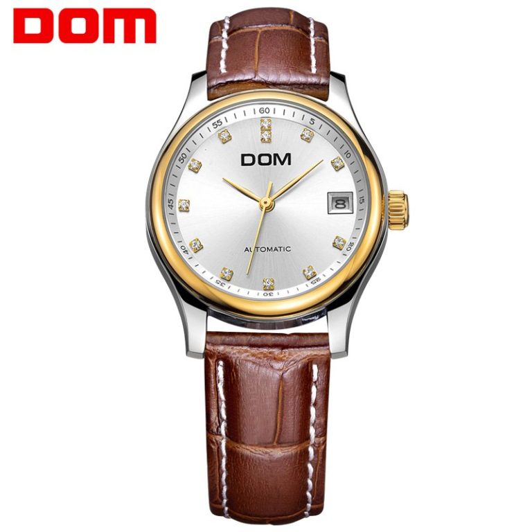 DOM luxury brand mechanical woman watch ladies wrist watches women waterproof leather watch clock women elegant watch G-95G-7M 1 DOM luxury brand mechanical woman watch ladies wrist watches