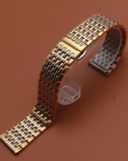 Original Silver and gold color watch Band Stainless steel metal bracelet