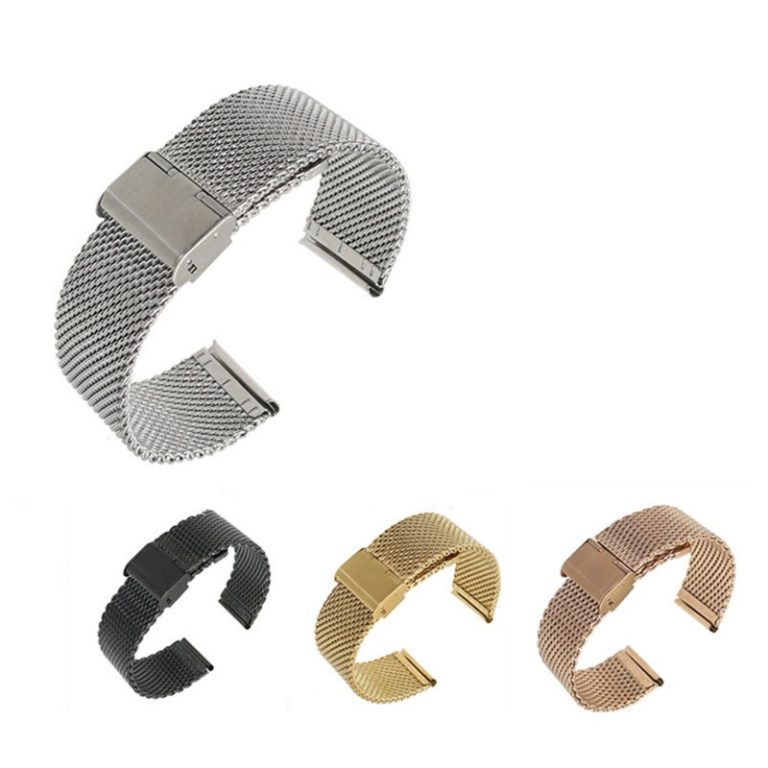 18 20 22 24mm Men Women Silver Black Gold Rose Gold