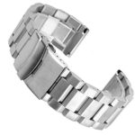 Premium Stainless Steel Watch Band with Double Buckle Clasp – Adjustable Brushed Finish Strap for 18mm, 20mm, 22mm, 24mm Lugs