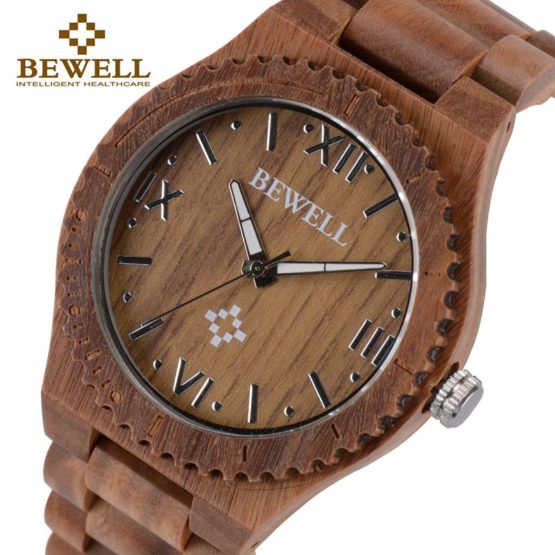 BEWELL Wooden Watch for Man Quartz Watch Men Women Wrist Watches