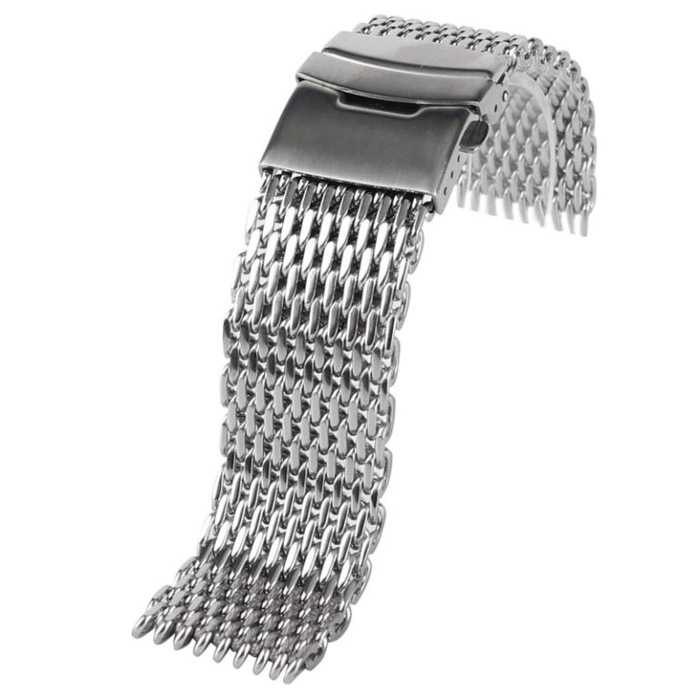 18mm 20mm 22mm Stainless Steel Mesh Watch Band Silver For Mens Wrist Watch Strap Bracelet Push Button Replacement 2 18mm 20mm 22mm Stainless Steel Mesh Watch Band Silver – Durable & Stylish Replacement for Men’s Wristwatch
