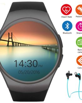 Kw18 Bluetooth Smart Watch Men Women Heart Rate Monitor Pedometer