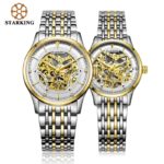 StarKing Luxury Golden Skeleton Automatic Watches Unisex Women