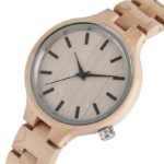Full Wooden Watch Simple Creative Women Quartz Bracelet Dress Wrist Watch