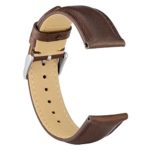 WOCCI 18mm Watch Band - Dark Brown Vintage Leather Watch Strap