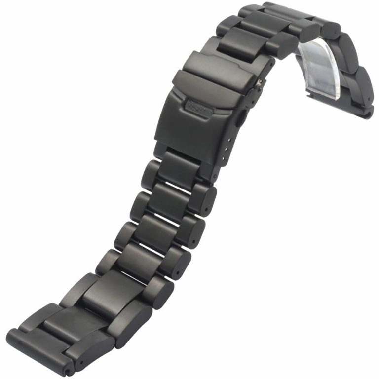 High Quality 22mm 24mm 26mm Classic Silver Black Solid Stainless Steel