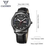 Cadisen Watch Men Top Brand Luxury Famous Male Clock Leather strap