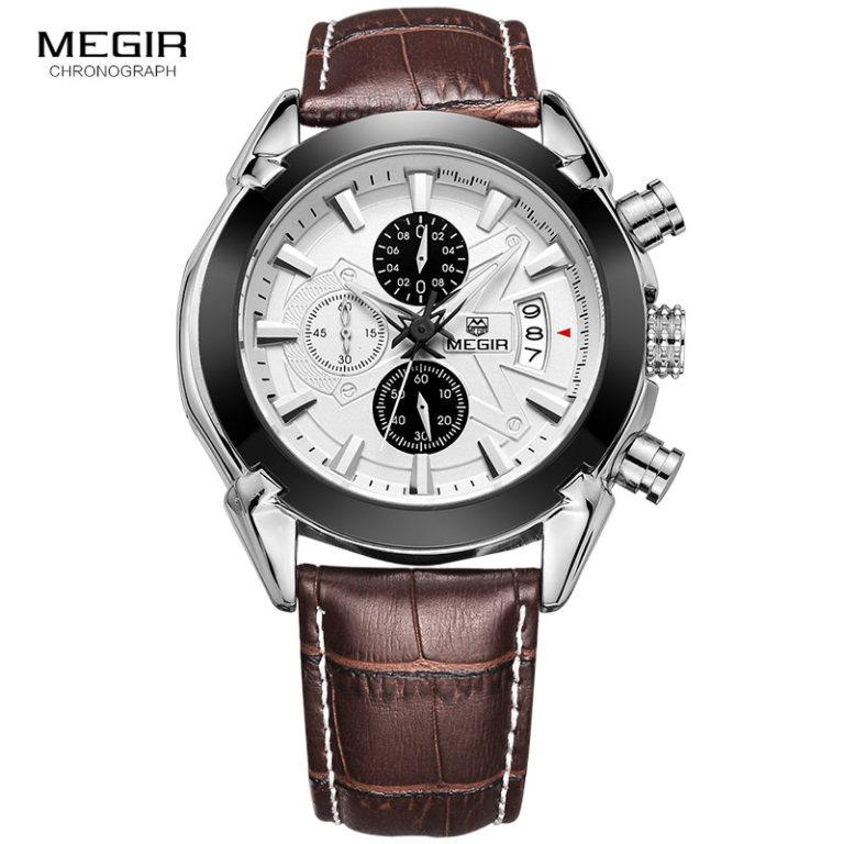 megir fashion leather sports quartz watch for man military chronograph wrist watches men army style 2020 free shipping 2 megir fashion leather sports quartz watch for man military chronograph
