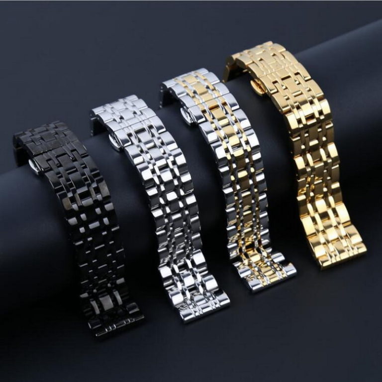 Upgrade Your Look with Waterproof Silicone & Stainless Steel Watch Bands – Multiple Sizes