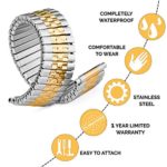 17-21mm Replacement Watchband Men's Gold Plated Metal Expansion