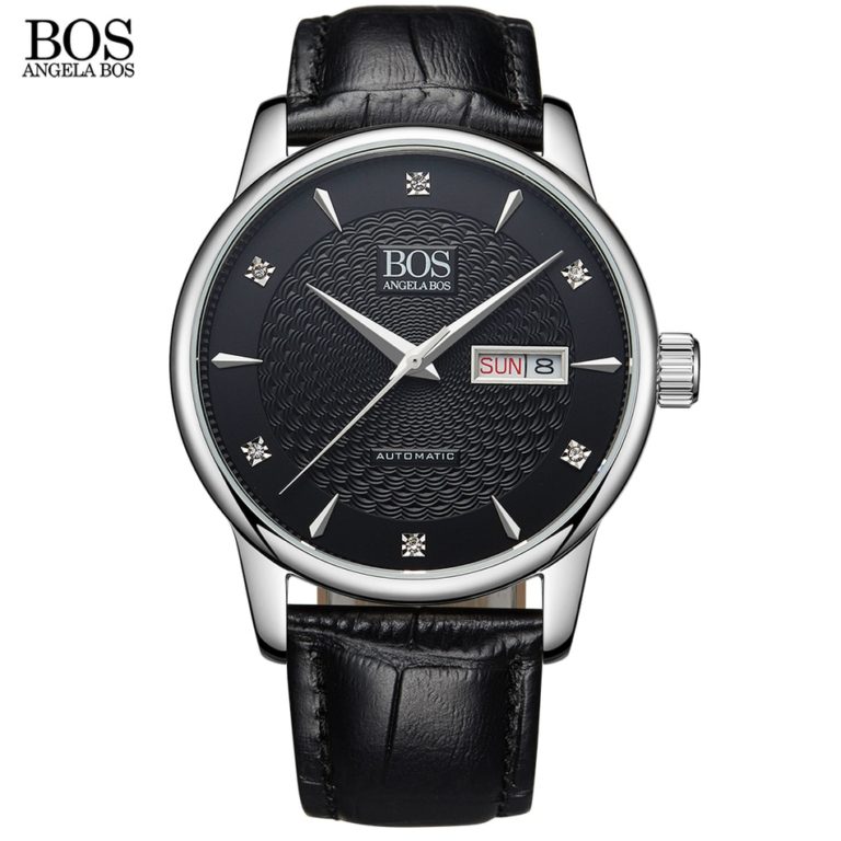 ANGELA BOS Business 2018 Automatic Date Men Watch Mechanical Wrist Watch