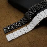 promotion new White Ceramic Black strap bracelet band for women men