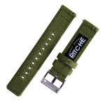 22mm Canvas Quick Release Watch Band Army Green Replacement