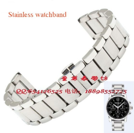 18mm 20mm 22mm New Mens Silver frosted Stainless Steel Bracelet Watch Band