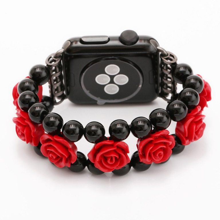 Luxury Agate Design Cord Strap Agate Band for Apple Watch Band Series 3/2/1 With Connection Adapter Woman Fashion Style 2 Luxury Agate Design Cord Strap Agate Band