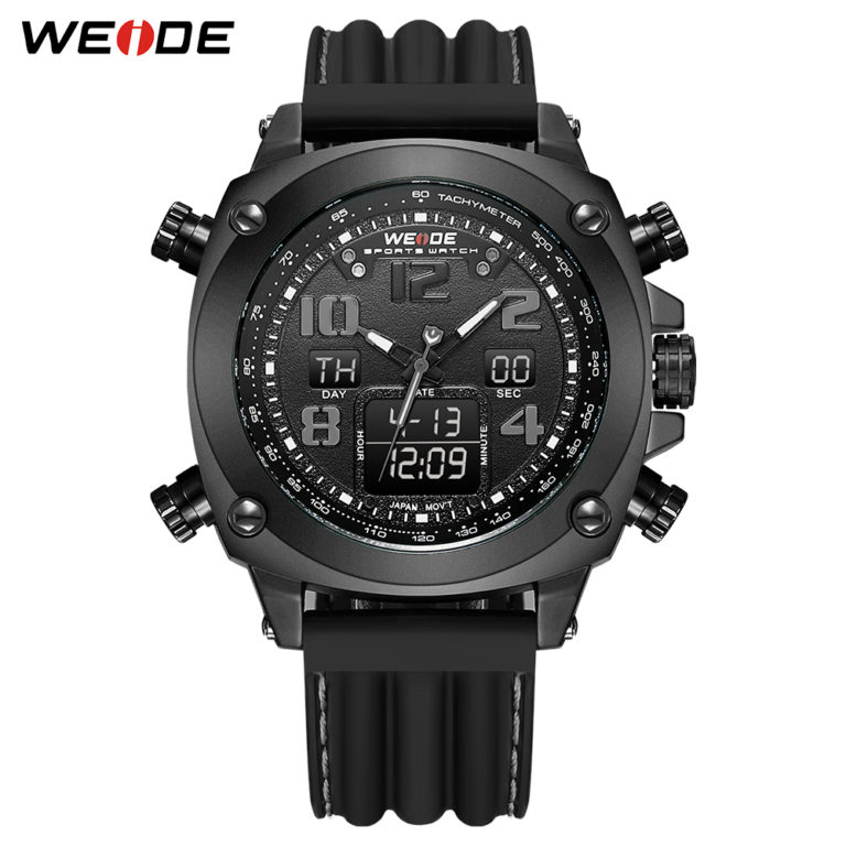 WEIDE Relogio Masculino Black Sports Mens Watch Luxury Army Military Quartz