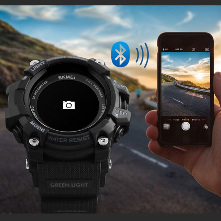 Smartwatch Rechargeable Bluetooth Pedometer Calorie Heart Rate Military Watch