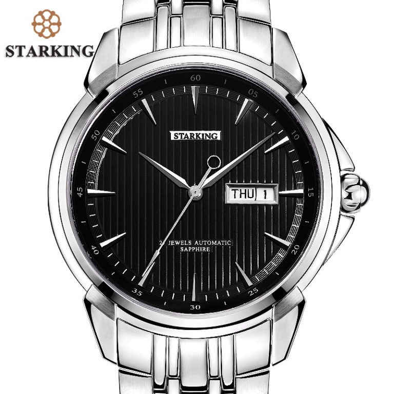 STARKING Men's Luxury Automatic Self-wind Stainless Steel Wrist Watch Rose Gold Elegant Men Watches With Sapphire Crystal Clocks 2 STARKING Men's Luxury Automatic Self-wind Stainless Steel Wrist Watch