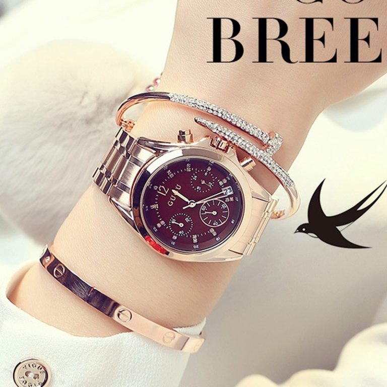 GUOU Wrist Watch Ladies Watch Rose Gold Women's Watches