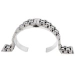 20mm 22mm 24mm Solid Stainless Steel Watch Band Silver