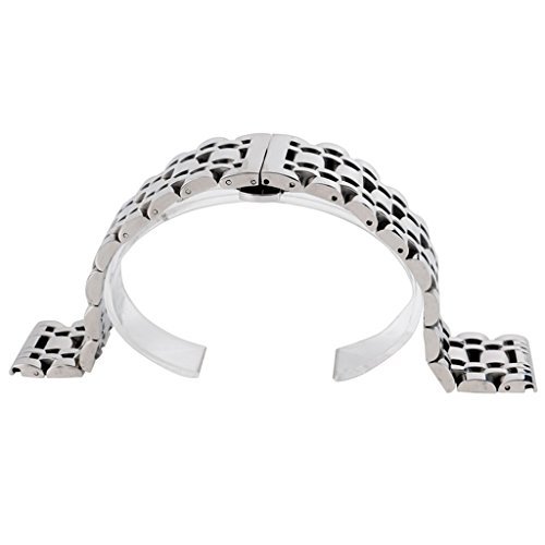 20mm 22mm 24mm Solid Stainless Steel Watch Band Silver 316L Push Button Hidden Bracelet Watch Strap for Mens Womens 2 20mm 22mm 24mm Solid Stainless Steel Watch Band Silver