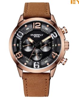 EYKI Brand Men Watch Casual Leather Watches Waterproof Quartz Watch