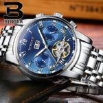 Switzerland Mechanical Watch Men Wristwatches Sapphire Binger