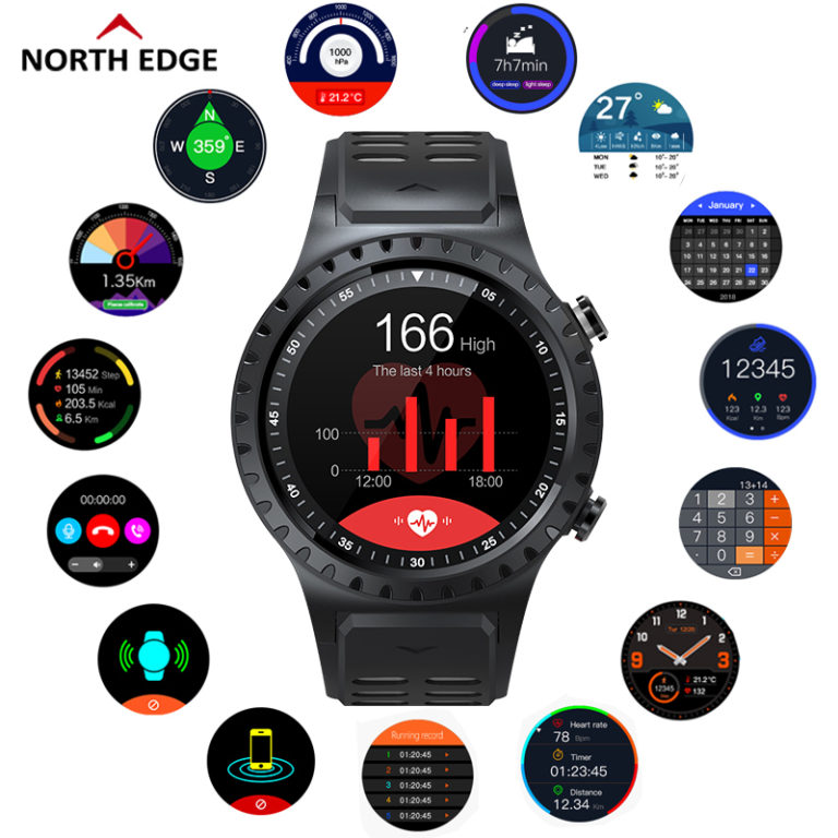 North Edge Smart Watch Support Bluetooth Phone Music Gps Smartwatch Phone Men Women IP67 Waterproof Heart Rate Monitor Clock 1 North Edge Smart Watch Support Bluetooth Phone Music Gps Smartwatch