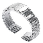 20/22/24mm Silver Stainless Steel Watchband Replacement Bracelet Men