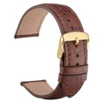 WOCCI 18mm Alligator Embossed Leather Watch Band