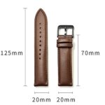 LEUNGLIK 20mm Watch Band Quick Release Leather Watch Bands
