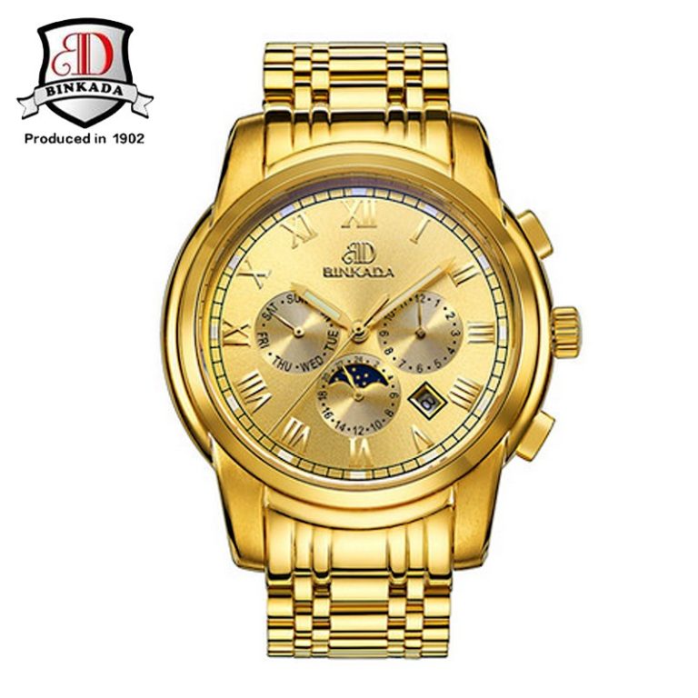 BINKADA Brand Watches Men Mechanical Skeleton Wrist Watches