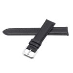 Berfine 20mm Black Calf Leather Watch Band Replacement