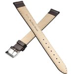 Soft Stitched Semi Padded Genuine Leather Buffalo Grain Watch Band