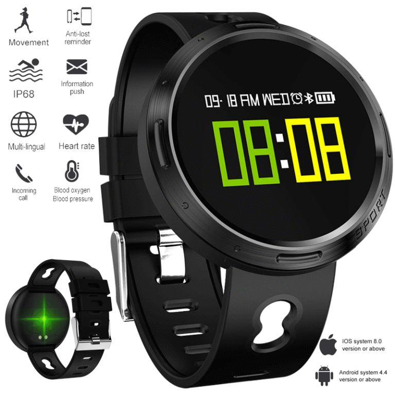 BANGWEI 2018 New Men Fitness smart Watch Blood Pressure Heart rate Monitor OLED Color Screen Bluetooth smartwatch Wristwatch+Box 1 Men's Fitness Smart Watch with Heart Rate Monitor & Blood Pressure Tracker - IP68 Waterproof, Bluetooth, Color Screen