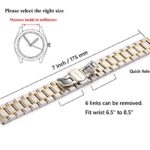 Berfine 22mm Quick Release Watch Strap,Premium Solid Stainless Steel Watch