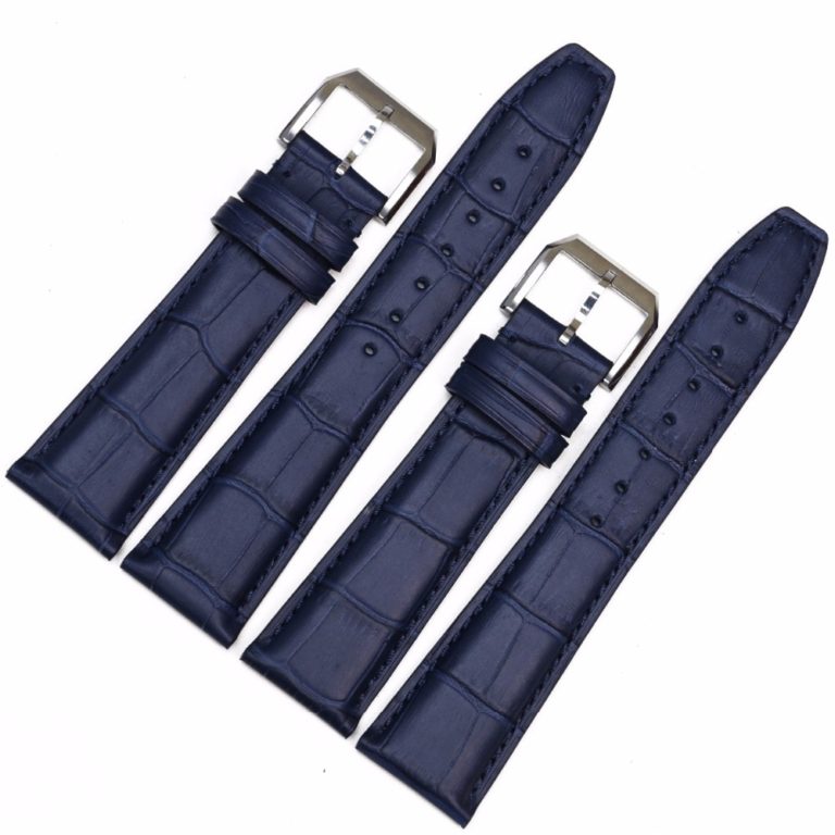 Pesno 20mm 22mm Bamboo Grain Watch Band Genuine Leather Strap for IWC Men Stainless Steel Buckle Belt Bracelet Brown 2 Pesno 20mm 22mm Bamboo Grain Watch Band Genuine Leather Strap