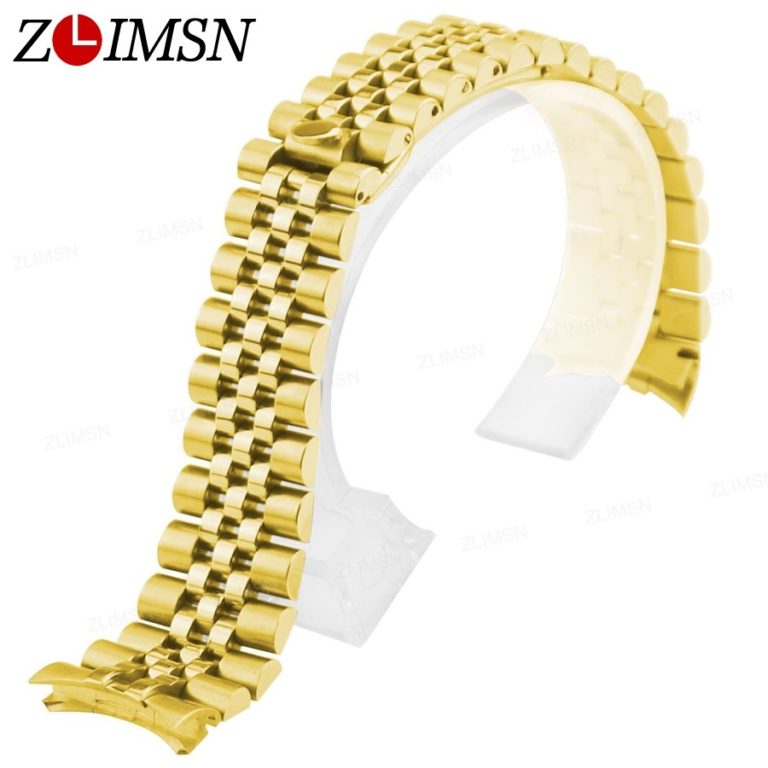 ZLIMSN Steel Watchband Watch Strap 13mm 20mm Bands Silver Rosegold