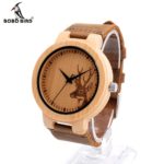 BOBO BIRD Men's wooden watches Simple Deer Design Men Top Brand Wood