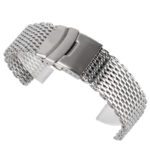 18mm 20mm 22mm Stainless Steel Mesh Watch Band Silver – Durable & Stylish Replacement for Men’s Wristwatch